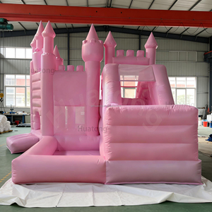 Château gonflable rose combiné avec toboggan, château de saut, maison de rebond <span class=keywords><strong>pour</strong></span> les enfants, <span class=keywords><strong>fête</strong></span> d'<span class=keywords><strong>anniversaire</strong></span>, <span class=keywords><strong>location</strong></span> <span class=keywords><strong>pour</strong></span> événements de mariage - Product Image 4