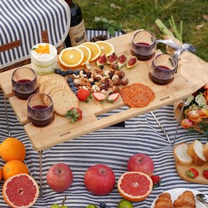<span class=keywords><strong>Cesta</strong></span> de <span class=keywords><strong>picnic</strong></span> para 4 personas, juego de regalo tejido de <span class=keywords><strong>mimbre</strong></span> con mesa pequeña/cubiertos/mantel, nueva <span class=keywords><strong>cesta</strong></span> de almacenamiento de <span class=keywords><strong>Amazon</strong></span> - Product Image 3