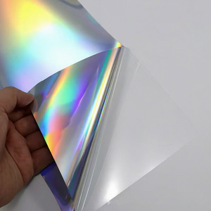 Rouleau de pellicule holographique souple et imperméable pour laminage à froid, 50 mètres, A4, effet verre brisé, <span class=keywords><strong>film</strong></span> transparent BOPP, pour carnet personnalisé - Product Image 3