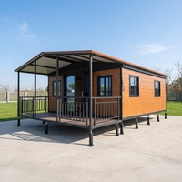Maison conteneur pliable à double aile extensible, conception sur mesure, villa préfabriquée avec intérieur personnalisé pour hôtel de charme