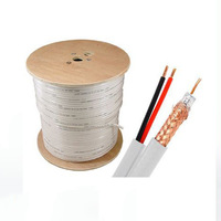 Cable Coaxial de Cobre RG59 de 75 Ohmios, Precio de Fábrica, para Interiores y Exteriores, CCTV, CATV, DVR, Sistema de Seguridad, Transmisión de Video, Suministro OEM