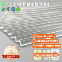 Bâtons de colle thermofusible 100 % transparents en silicone pour l'artisanat et le bricolage