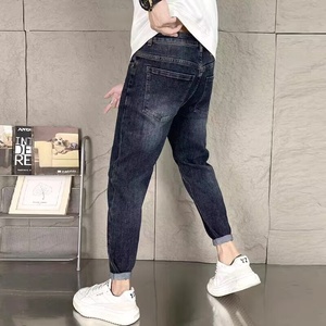 Новые мужские джинсы-карандаш <span class=keywords><strong>2026</strong></span> года: дышащие, средней плотности, в стиле ретро, зауженные, с умеренной эластичностью, в корейском стиле, модные, для весны и осени - Product Image 3