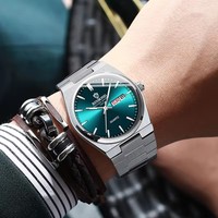 BINBOND B102 102 модные повседневные деловые кварцевые часы из нержавеющей стали водонепроницаемые с пряжкой светящийся календарь Мужские часы для мужчин