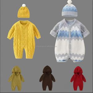 Nouvelle combinaison chaude d'hiver pour nouveau-nés, pour apprendre à marcher, combinaison en velours épais à manches longues pour garçons et filles, pyjama doux - Product Image 4