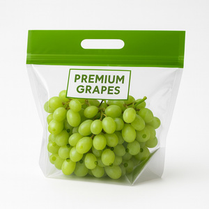 Bolsas Ziplock Personalizadas de 1LB y 2LB, Bolsas de Plástico para Frutas, Bolsas Ziplock Transparentes para Uvas, Embalaje - Product Image 1