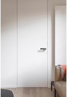 Serrure de porte de chambre moderne et éco-responsable, poignée en zinc à aspiration magnétique minimaliste pour intérieur