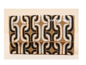 Elegante Bolso de Mano con Cuentas Hecho a Mano para Mujer, Bolso de Fiesta Elegante y Moderno, Diseño Compacto - Product Image 1
