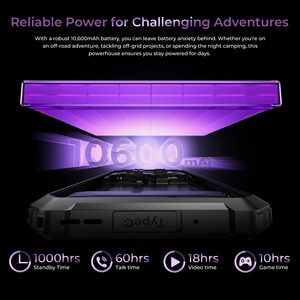 สมาร์ทโฟน Oukitel รุ่นทนทาน ระบบปฏิบัติการ Android 16 ชิปเซ็ต T615 รองรับ NFC แบตเตอรี่ 10600mAh กล้องหลัก 64MP หน่วยความจำ 8+256GB รุ่น Oukitel G7 - Product Image 5