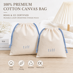 <span class=keywords><strong>Sac</strong></span> à Cordon Réutilisable en Toile 100% Coton avec Logo Personnalisé, <span class=keywords><strong>Sac</strong></span> <span class=keywords><strong>Cadeau</strong></span>, <span class=keywords><strong>Sac</strong></span> Anti-Poussière - Product Image 1