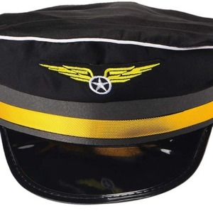 قبعة كابتن شركة طيران قابلة للتعديل بشعار مخصص ، قبعة خيالية كحلي ، قبعات تنكرية لحفلات الطيارين ، قبعة زخرفية للحفلات الاحتفالية - Product Image 4