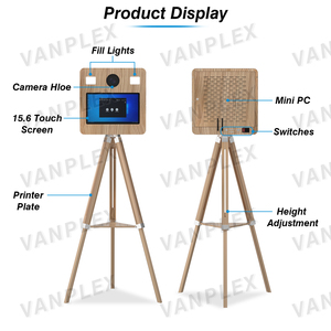 Cabina de Fotos Portátil DSLR de 15.6 Pulgadas, Espejo para Selfies de Metal con Soporte de Imitación Madera, 2 <span class=keywords><strong>A</strong></span>ños de Garantí<span class=keywords><strong>a</strong></span>, Logotipo Gratuito, Directo de Fábrica - Product Image 3