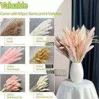 Rangkaian Bunga Kering Alami Rumput Pampas Ramah Lingkungan Gaya Boho untuk Dekorasi Pernikahan Natal Rustic Buket
