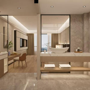 Muebles de Dormitorio Modernos y Ecológicos de Madera Maciza, Personalizables, Conjuntos de Sala de Estar para Hoteles Cinco Estrellas, Directo de Fábrica - Product Image 4