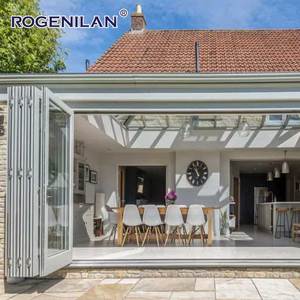 Sistema di Porte e Finestre Scorrevoli Isolate in Vetro Temperato con Telaio in Alluminio Nero per Progetti Residenziali Personalizzati Rogenilan - Product Image 1