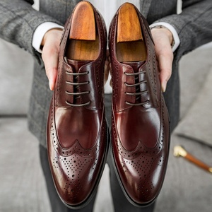 Chaussures pour hommes Brock, nouveau style britannique, autres chaussures, imperméables, à lacets, respirantes, motif à pois, chaussures de bureau, chaussures de carrière, automne - Product Image 4