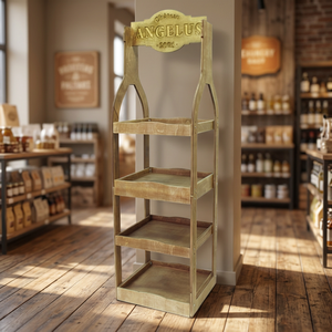 Étagère de supermarché métallique double face à 4 niveaux Vino, légère, autoportante, installation rapide, unités de rangement pour bouteilles, plate - Product Image 3