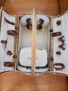 Cesta de mimbre tejida hecha a mano para <span class=keywords><strong>4</strong></span> <span class=keywords><strong>personas</strong></span>, juego de mimbre para <span class=keywords><strong>Picnic</strong></span>, artesanías populares, respetuoso con el medio ambiente - Product Image 4