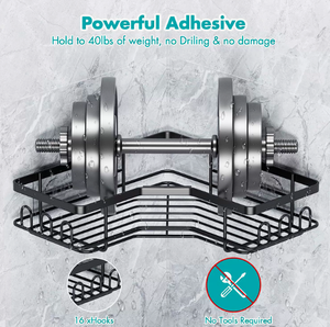 Estante de Baño Moderno de Hierro Forjado para Hotel, Accesorios sin Perforación, Gancho Lateral, Soporte Magnético para Panel Perforado - Product Image 4