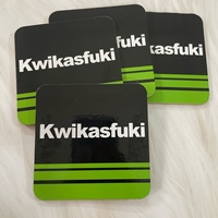 Sous-verres carrés en bois Giftway en gros avec support en liège, design contemporain écologique pour impression par sublimation