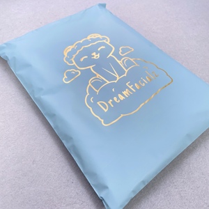 Bolsas de Envío Azules Mate Premium de 10x13 Pulgadas - Sobres de Polipropileno Impresos en Dorado Personalizados para Reconocimiento de Marca y Comercio Electrónico - Product Image 2