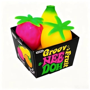 Juguetes Blandos Sensoriales Antiestrés Needoh Groovy Fruit de Alta Rentabilidad y Bajo MOQ, Envío Rápido desde Almacén de EE. UU. - Product Image 1