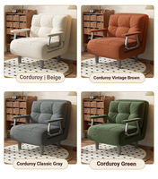 Canapé-lit moderne en tissu velours inclinable, pliable et portable, multifonctionnel pour la maison, salon, lit simple/double