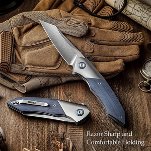 10cr15comov Thép Dao Bỏ Túi Thép Không Gỉ Bolster G10 Xử Lý Cắm Trại Gấp Survival Dao - Product Image 5