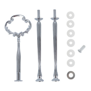 Gold 3 Tiered 2 Layers Cake Stand Hardware for Wedding Fruit Plate Dessert Cake Stand Handles Fitting Hardware Metal Stand - Product Image 1