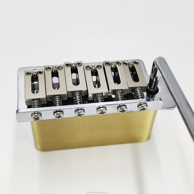 Guitar Accessory for High-end Six-point Bridge for Electric Guitar. 6-string Pure Copper Base, Zinc Alloy Bridge.