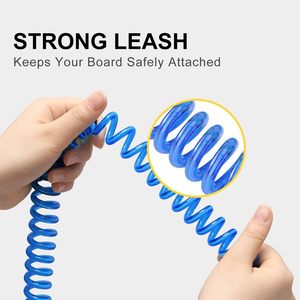 Sup laisse 10.8 pieds 7 mm d'épaisseur laisse de surf enroulée de qualité supérieure, corde de jambe de planche à pagaie de surf - Product Image 2