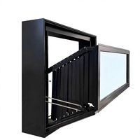 Lanterneau de toit vertical innovant à ouverture automatique en alliage d'aluminium, grande fenêtre de grenier au design moderne avec fonction coupe-vent