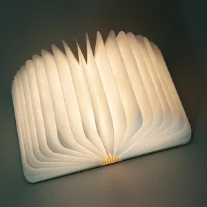 DuPont — mini lampe LED pliante en forme de livre, étanche ip68, en bois, forme de livre