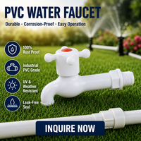 Robinet en PVC à poignée croisée, filetage mâle, anti-UV, étanche, en plastique, pour l'irrigation des fermes, des jardins et des ménages, vente en gros, OEM