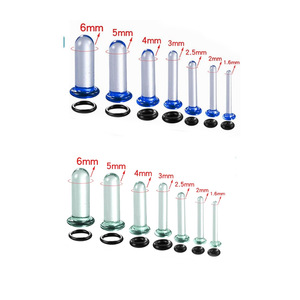 Großhandel Mode Big <span class=keywords><strong>Size</strong></span> Glass attel Schwarz & Weiß Ohr stöpsel Expander Piercing Ohrring Körpers chmuck 1,<span class=keywords><strong>6</strong></span> mm-18mm - Product Image 5