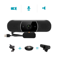 Webcam WeDoInnov 2K CMOS 3-en-1 pour conférence, modèle 94 ° FOV Plug and Play pour le bureau à domicile