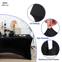 Mantel con bordes elásticos lavable a máquina y reutilizable de 6 pies Estilo simple para ferias de muebles para el hogar de hoteles