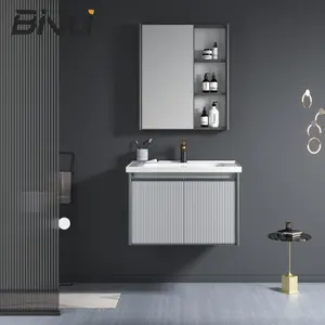 Chinese waterproof wash basin 28 inches bathroom cabinet aluminum bathroom vanity cabinet with wholesale factory price