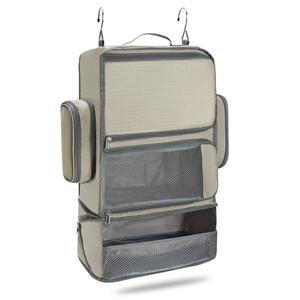 Estantes de Viaje Colgantes Portátiles, Cubos de Embalaje Plegables, Organizador de Equipaje de Viaje con Cierre de Cremallera, Diseño Simple con Patrón de Letras - Product Image 1