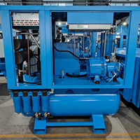 Compresseur d'air à vis stationnaire 22 kW 30 CV 3,6 m/min 8-12 bars Silencieux 62 dB à vitesse variable Refroidi par air pour atelier et usine
