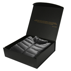 custom black matt magnetic hoodie packaging boxes for clothes