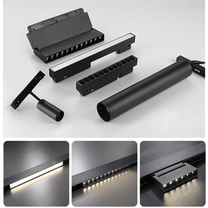 Foco de riel empotrado de superficie con absorción magnética inteligente, luz lineal de aluminio COB, iluminación de inundación - Product Image 3