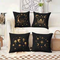 Coussins décoratifs en forme de lanterne de mosquée étoile lune islamique pour canapé et lit à la maison