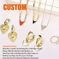Fabricante de Joyería Personalizada de Gama Completa OEM/ODM, Juego de Joyería de Collar y Anillo de Acero Inoxidable, Plata S925 y Latón, Chapado en Oro de 18K