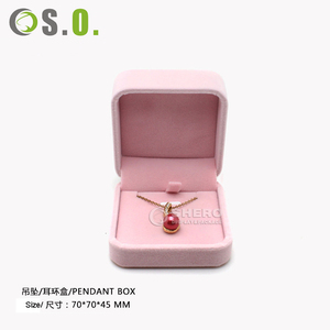 Caja de Regalo de Terciopelo Rosa Personalizada al por Mayor, con Logotipo Popular, Forma Cuadrada Larga, para Exhibición y Almacenamiento de Joyería - Product Image 2