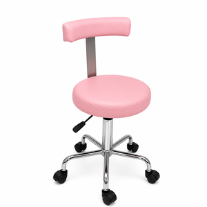 Fauteuil <span class=keywords><strong>de</strong></span> beauté facial inclinable rose en PVC, <span class=keywords><strong>table</strong></span> <span class=keywords><strong>de</strong></span> massage hydraulique, <span class=keywords><strong>lit</strong></span> <span class=keywords><strong>de</strong></span> spa à hauteur réglable, avec roulettes pour technicien, idéal pour les traitements - Product Image 3