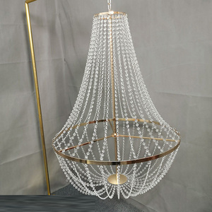 Nouvelle mise en page de lieu de scène de mariage de haute qualité lumières décoratives accessoires de mariage <span class=keywords><strong>lustre</strong></span> de rideau en cristal de mode en <span class=keywords><strong>fer</strong></span> forgé. - Product Image 4