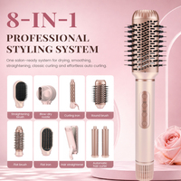 PRITECH Brosse Sèche-Cheveux 8-en-1 Haute Vitesse, Volumisante, Fer à Boucler Air Wrap, Lisseur et Coiffeur