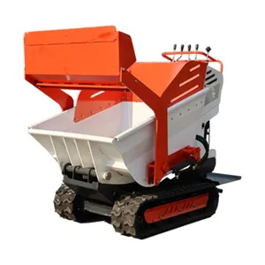 Factory Price And Good Quality 442 Kg Scissor EPA Engine Rubber Tracks Full Hydraulic Small Mini Crawler Dumper Lift Mini Dumper