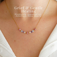 Collier en pierres précieuses naturelles pour la guérison émotionnelle, chaîne serpent en acier inoxydable, collier ras du cou perlé pour femmes, cadeau spirituel pour le yoga